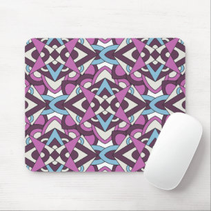 Moderne geometrische Mosaik – abstraktes Farbmuste Mousepad