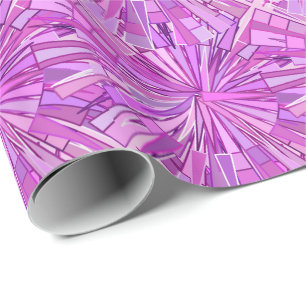Moderne geometrische Mosaik, Violet und Orchid Geschenkpapier