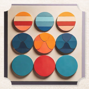 Moderne geometrische Muster aus dem mittleren 20. Untersetzer