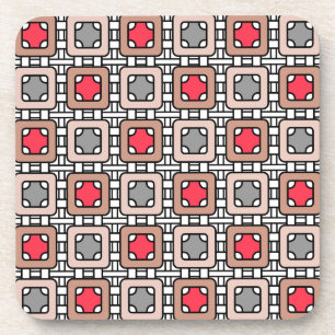 moderne geometrische Muster Deko grau, beige Getränkeuntersetzer