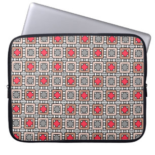 moderne geometrische Muster Deko grau, beige Laptopschutzhülle