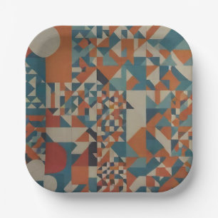 Moderne geometrische Pappteller