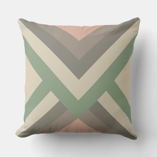 Moderne geometrische Pastellfarben Kissen (Vorderseite)