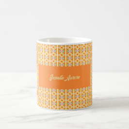 Moderne geometrische Pixel-Art-Nahtlos-Muster  Kaffeetasse
