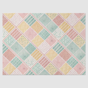 Moderne geometrische Punkte-Gingham-Muster Seidenpapier