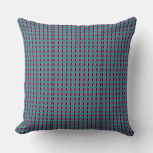 Moderne geometrische Quadrate Gitter Streifen Farb Kissen