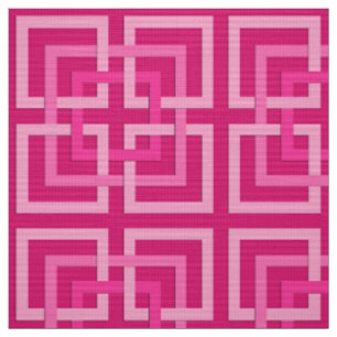 Moderne geometrische Quadrate, pinkfarben und Stoff
