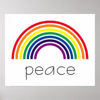 Moderne geometrische Regenbogenkreise Frieden