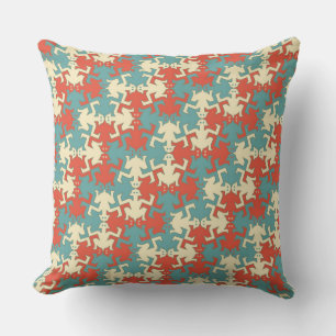 Moderne geometrische Retro-Stark-Männer-Muster Kissen