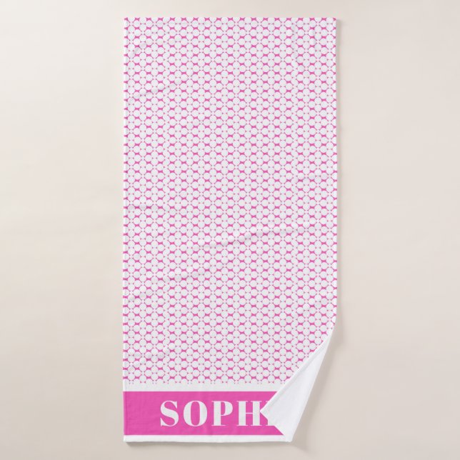 Moderne geometrische rosa Kreise Kinderkids Badehandtuch (Badehandtuch)