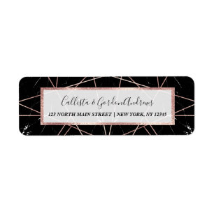 Moderne geometrische Rose - Goldmarmor-Dreiecke