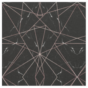 Moderne geometrische Rose - Goldmarmor-Dreiecke Stoff