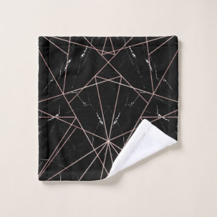 Moderne geometrische Rose - Goldmarmor-Dreiecke Waschlappen