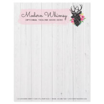Moderne geometrische Rose Hirsch und Shabby Rustik