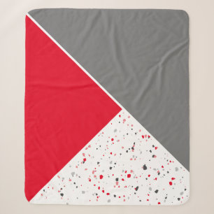 Moderne geometrische rote graue Terrazzo Sherpadecke