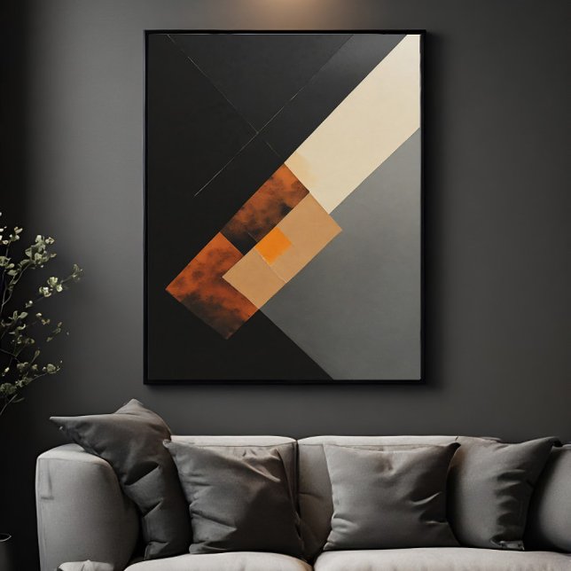Moderne geometrische Rust- und schwarze Textur Poster (Von Creator hochgeladen)