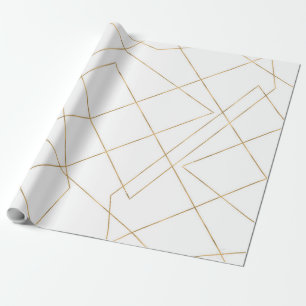 Moderne geometrische Schlaganfälle Abstraktes Desi Geschenkpapier