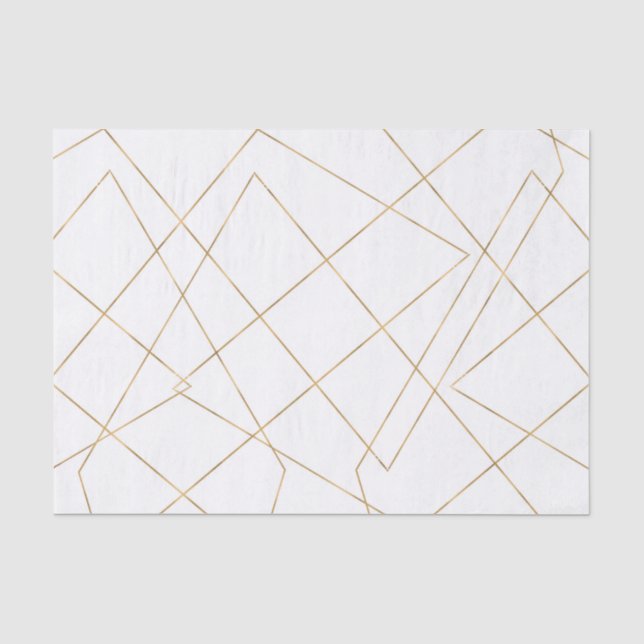 Moderne geometrische Schlaganfälle Abstraktes Desi Seidenpapier (Vorderseite)