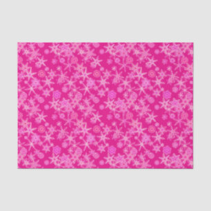 Moderne geometrische Schneeflocken, tiefes Fuchsie Seidenpapier