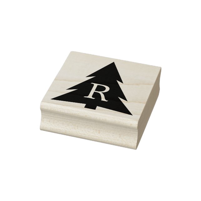 Moderne geometrische Silhouette mit Monogramm Gummistempel (Stempel)