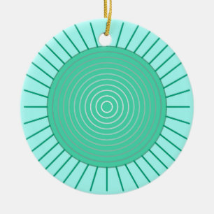 Moderne geometrische Sonnenbrille - Aqua und Meere Keramikornament