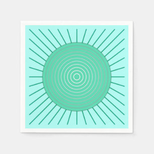 Moderne geometrische Sonnenbrille - Aqua und Meere Serviette