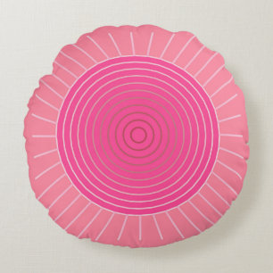 Moderne geometrische Sonnenbrille - Farbtöne von K Rundes Kissen