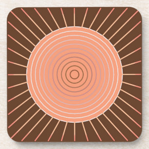 Moderne geometrische Sonnenbrille - Pfirsich und B Getränkeuntersetzer