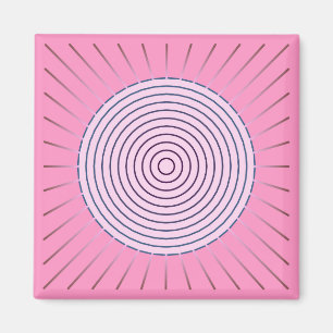 Moderne geometrische Sonnenbrille - Pink-Farbtöne Magnet
