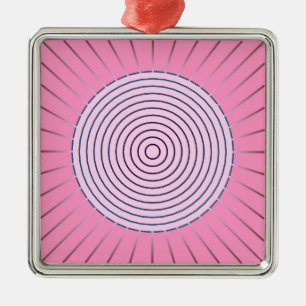 Moderne geometrische Sonnenbrille - Pink-Farbtöne Ornament Aus Metall