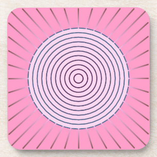 Moderne geometrische Sonnenbrille - Pink-Farbtöne Untersetzer