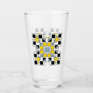 Moderne geometrische Steppdeckenmuster-Kunst  Glas