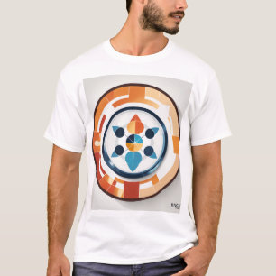 Moderne geometrische Tech-Kreis-Logo-Gestaltung. T-Shirt