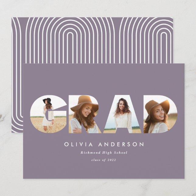 Moderne geometrische Typografie, MultiFoto-Abschlu (Vorne/Hinten)