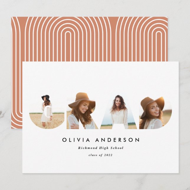 Moderne geometrische Typografie, MultiFoto-Abschlu (Vorne/Hinten)