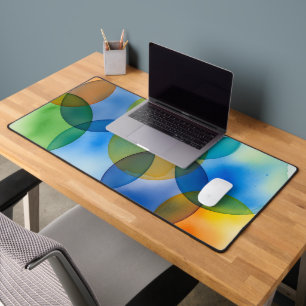 Moderne geometrische überlappende Kreise Abstract Schreibtischunterlage