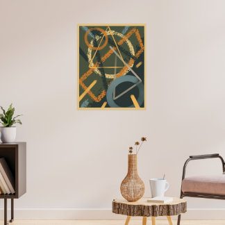 Moderne geometrische Wandkunst Poster