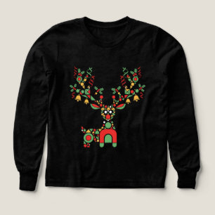Moderne geometrische Weihnachts-Rentiere Festlic