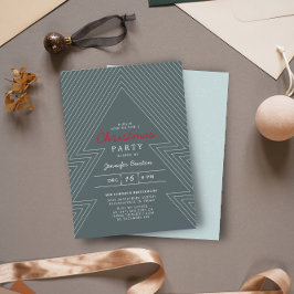 Moderne geometrische Weihnachtsfeier Einladung