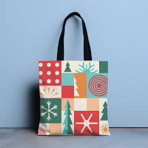 Moderne geometrische Weihnachtsfeiertage Tasche