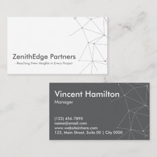 Moderne geometrische ZenithEdge-Partner Elegant Mi Visitenkarte