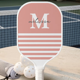 Moderne, gepflegte, pastellfarbene, blassorange mo pickleball schläger