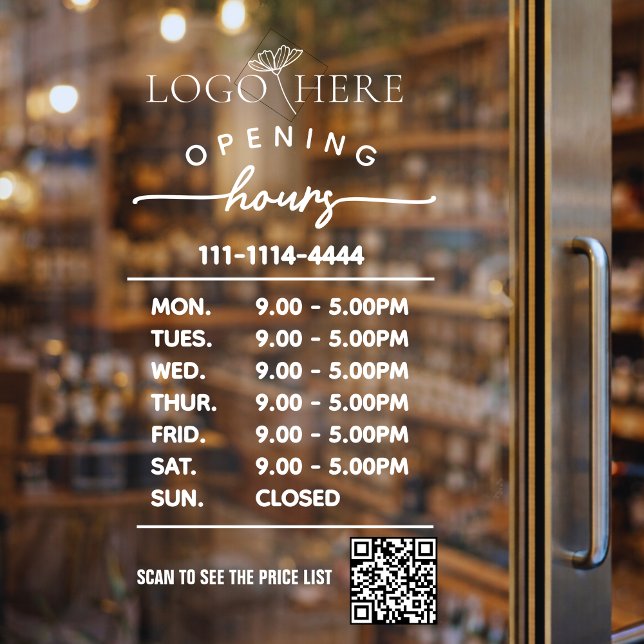 Moderne Geschäft-QR-Code-Fensteraufkleber  Fensteraufkleber (Von Creator hochgeladen)