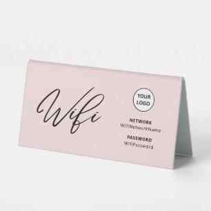 Moderne Geschäft-Wifi-Passwort & QR-Code Willkomme Tischaufsteller