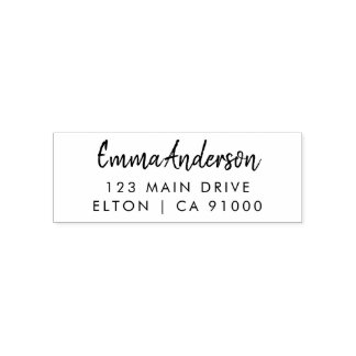 Moderne Geschäftsadresse mit professionellem Logo  Permastempel