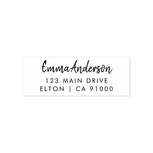 Moderne Geschäftsadresse mit professionellem Logo  Permastempel (Design)