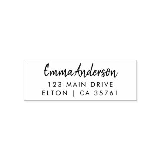 Moderne Geschäftsadresse mit professionellem Logo  Permastempel