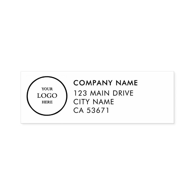 Moderne Geschäftsadresse mit professionellem Logo  Permastempel (Design)