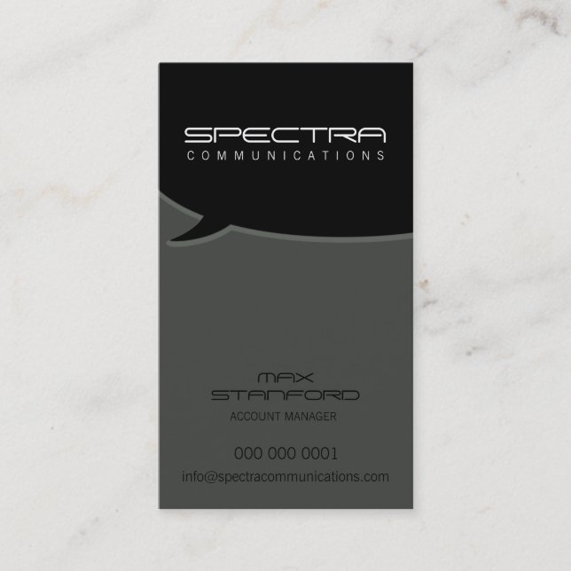 MODERNE GESCHÄFTSKARTE: Talk Bubble 4P Visitenkarte (Vorderseite)