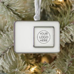 Moderne Geschäftslogo-Branding Rahmen-Ornament Silber